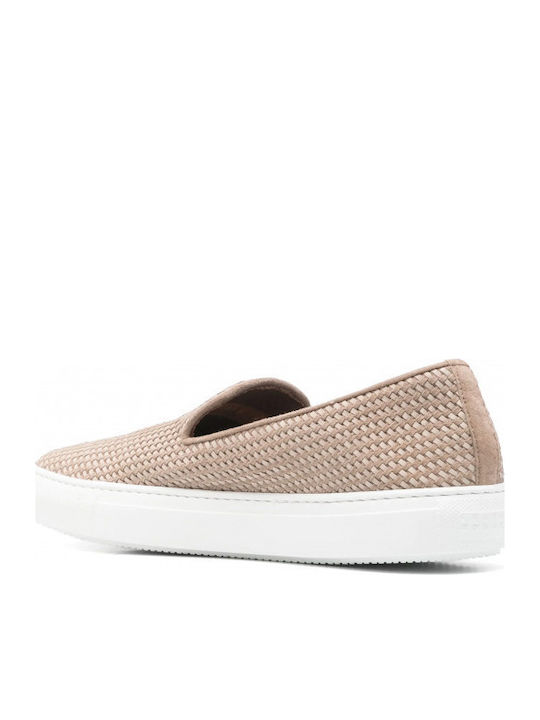 Δερμάτινα Ανδρικά Loafers σε Μπεζ Χρώμα