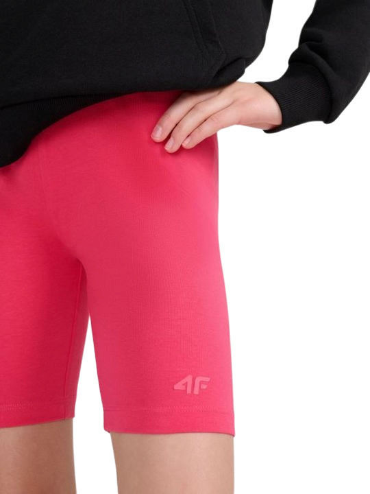 Kinderleggings Radfahren Kurz Fuchsie