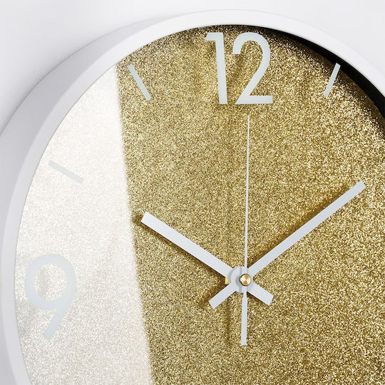 Vilde Wall Clock Plastic Gold Ø29.5cm