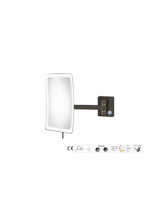 Sanco MRLED-305-A03 Magnifying Bathroom Mirror Led Silver