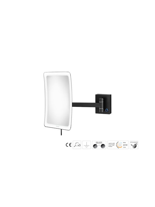 Sanco MRLED-305-A03 Magnifying Bathroom Mirror Led Silver