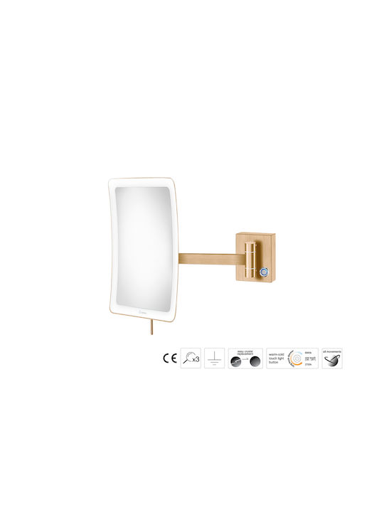 Sanco MRLED-305-A03 Magnifying Bathroom Mirror Led Silver
