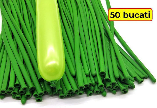 Compoziție cu 50 Baloane Flori Verzi cu LED 30 cm