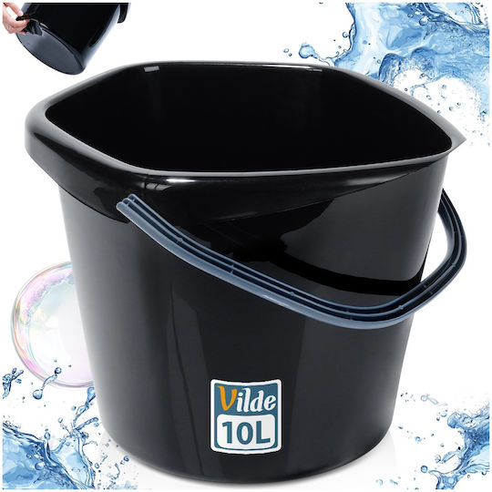 Vilde Vilde Kunststoff Mop Eimer mit Auswringer 10lt Schwarze