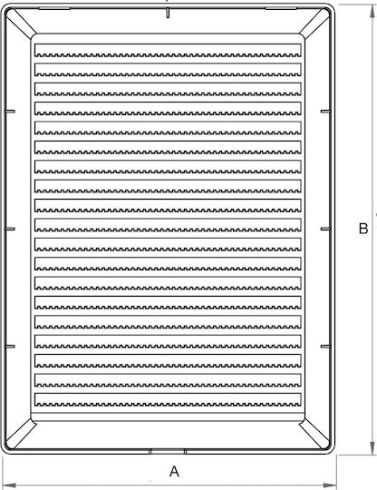 AirRoxy Vent Louvers 21x14cm Rectangles with Sieve