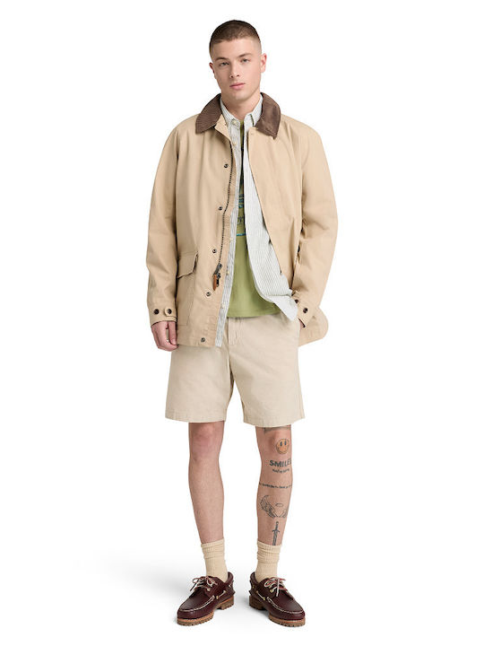 Long Sleeve Linen Shirt in Regular Fit Striped Mintgreen