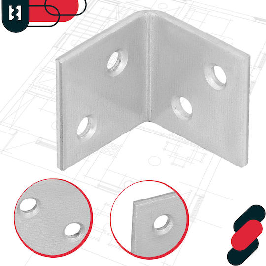 Kotarbau Adaptor Pentru Pergolă Galvanizat 2.5x2.5cm 100 Bucăți