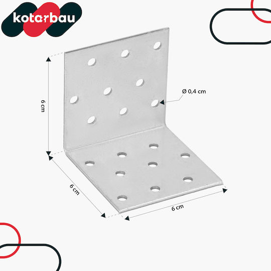 Kotarbau Σύνδεσμος για Πέργκολα από Ατσάλι 6x6cm 12τμχ