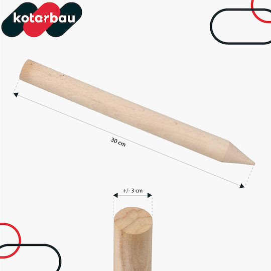 Kotarbau Buchenholz Pflanzenspieße Unterstützung Tomaten Gemüse Bäume 30 Cm Set 15 Stück