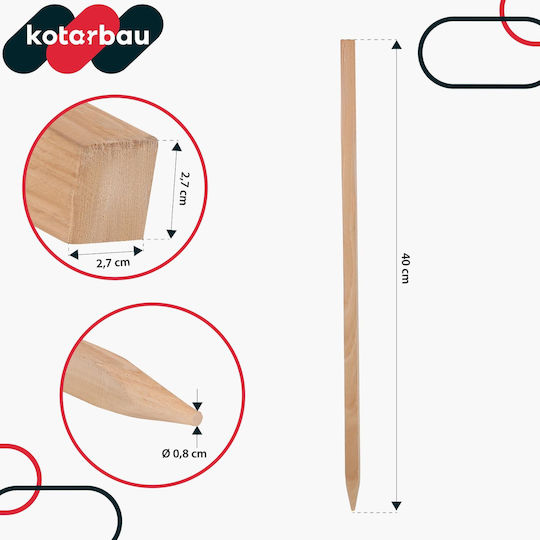 Kotarbau Дървени Колчета За Домати Зеленчуци Градина Растителни Опори Дървета Храсти 40 См Комплект 10 Бройки