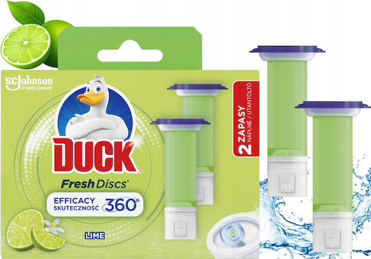 Duck Fresh Discs Bloc De Toaletă Cu Miros De Prospețime Lime 2x36ml