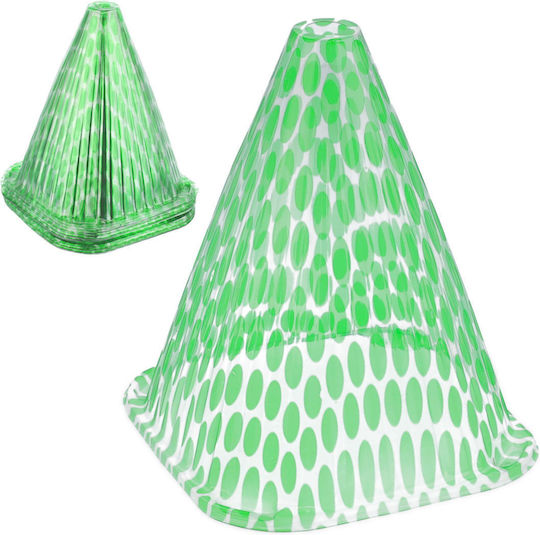 Relaxdays Set 10 Pălării Pentru Plante Cu Buline Verzi Transparente 22x19x19 Cm Relaxdays Set 10 Pălării Pentru Plante Cu Buline Verzi Transparente 22x19x19 Cm