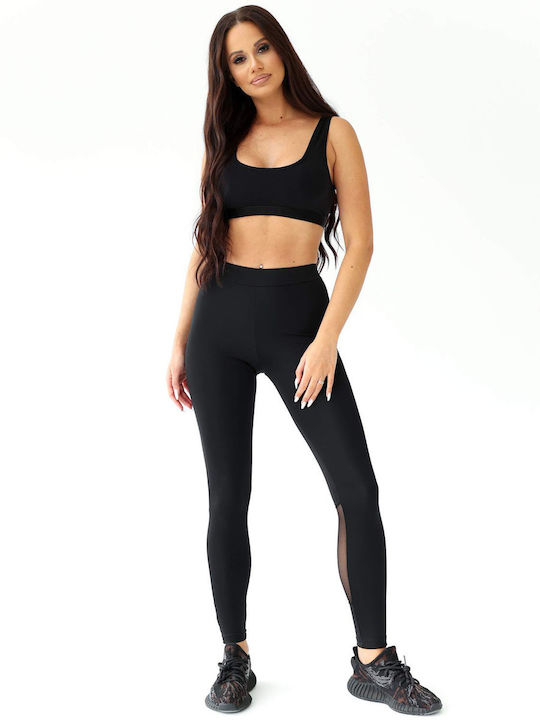 Women's Athletic Sports Bra Black with Removable Padding