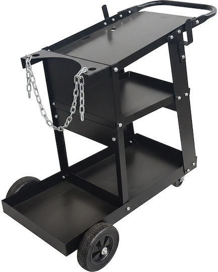 Relaxdays Schweißgerät Wagen Schwarz Silber 83x70x35 cm