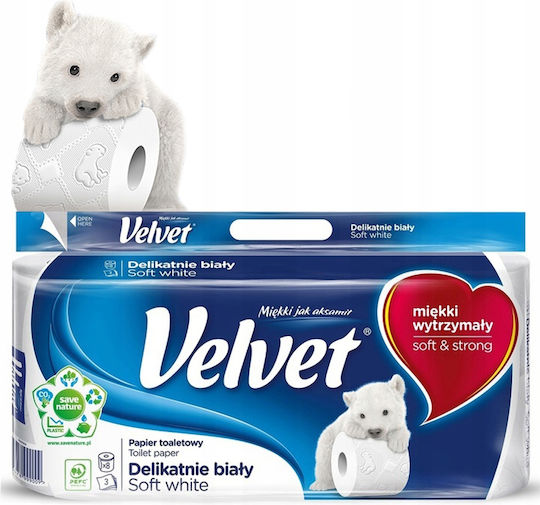 Raw-Pol Toilet Paper 8 Rolls 3 Ply 5906142910694