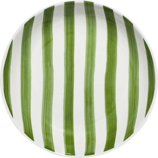 Estia Ligne Deep Plate Made of Green Porcelain with Diameter 20cm