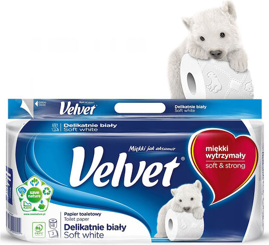 Raw-Pol Toilet Paper 8 Rolls 3 Ply 5906142910694