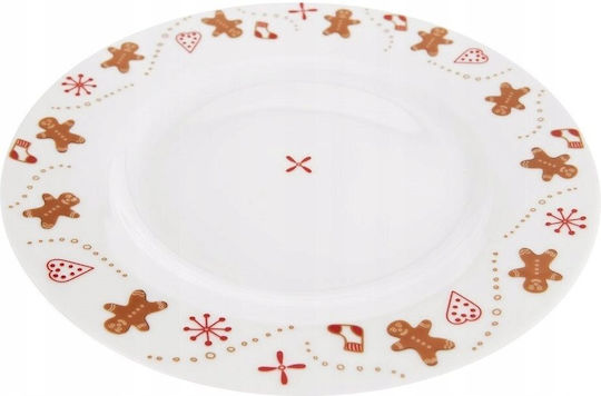Lumarko Porcelain White Dessert Plate with Diameter 20cm