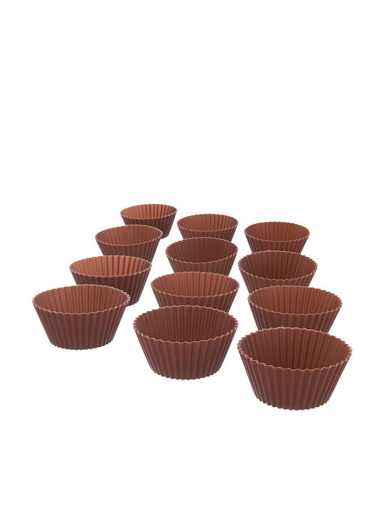 Orion Bakeware Tins & Trays for Cupcakes/Muffins made of Silicone 5.5x5.5cm 12 Pieces