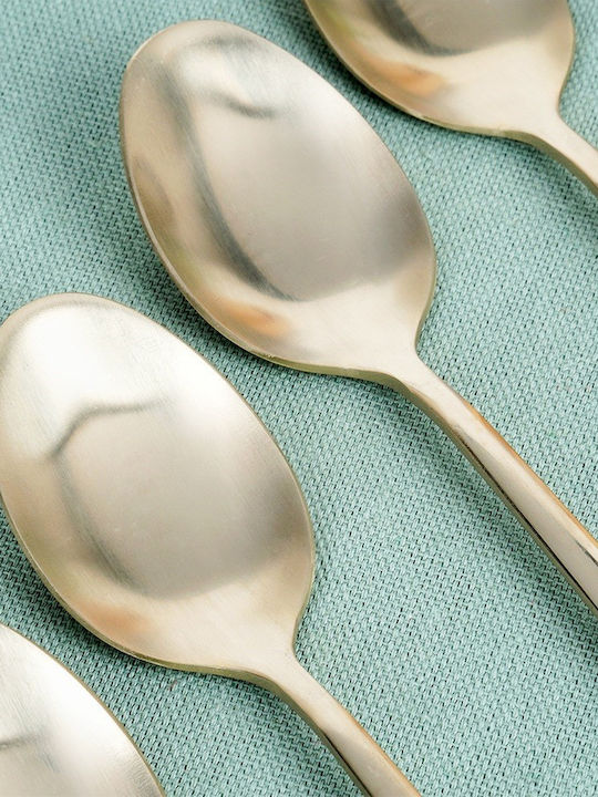 Excellent Houseware Καφέ/Τσαγιού Ανοξείδωτα Καφέ 15cm 4τμχ