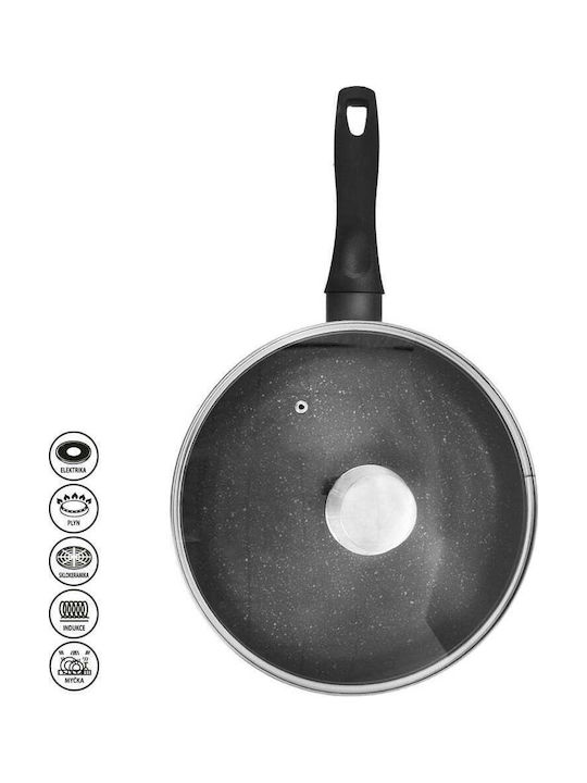 Orion Starke Pro Aluminium Pfanne mit Deckel mit Antihaftbeschichtung 28cm