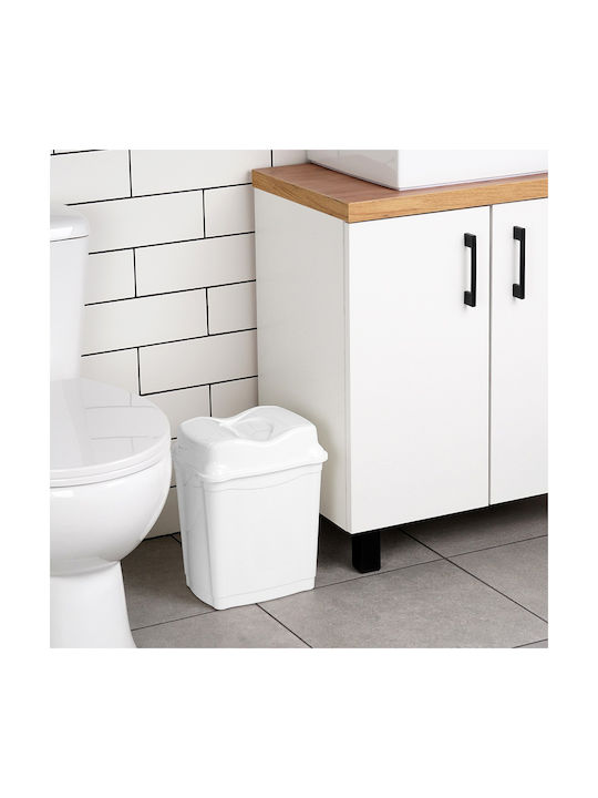 Orion Plastic Waste Bin for Cabinet White 9lt