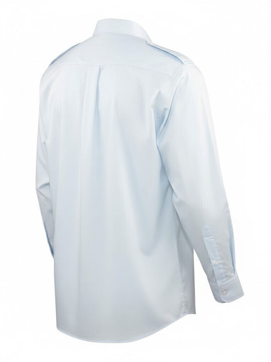 Μακρυμάνικo Πουκάμισο σε Κανονική Γραμμή Light Blue