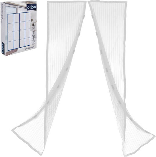 Orion Door Mosquito Net with Velcro with Magnetic Clasp White 100x50cm