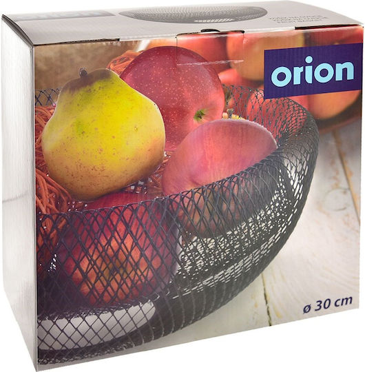 Orion Fructieră Metalică cu 2 Nivele Neagră
