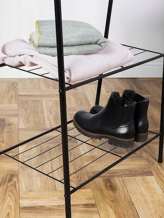 Vilde Κρεμάστρα Δαπέδου από Μέταλλο Μαύρη 60x35x153cm