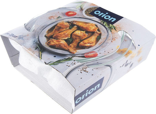 Orion Rundes Hitzebeständiges Kochgeschirr Glas mit Deckel 27x23x11,5cm