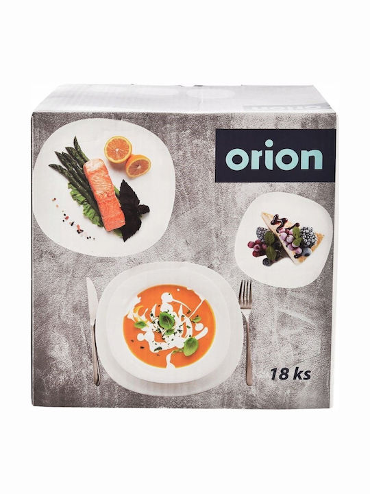 Orion Бял Стъкло Сервизи за хранене 18бр