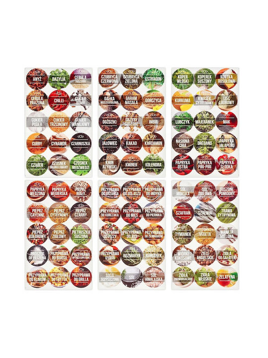 Vilde Glass Spice Jars Black 24 Pieces
