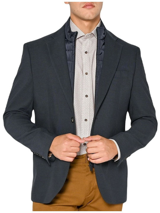 Men's Winter Suit Jacket Regular Fit Blue