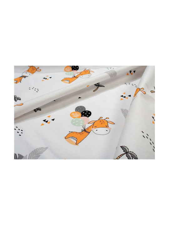 Dimcol Baby Duvet Cover Giraffe 599 White Orange 120x160cm