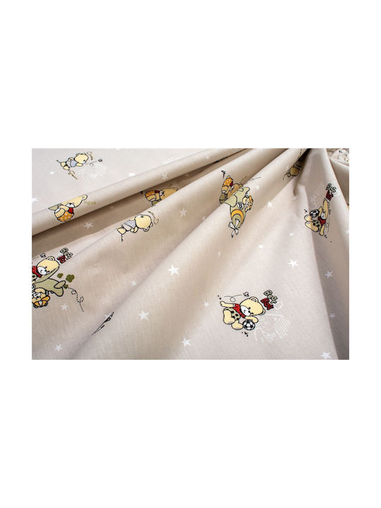 Dimcol Bear's Playtime 592 Kids Duvet Cover Single Cotton Beige 160x240cm