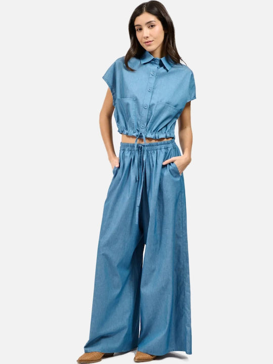 Collectiva Noir Women's Shirt Light Blue