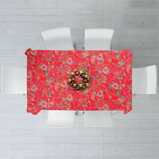 Excellent Houseware Weihnachtliches Tischtuch Rotes 180x130cm