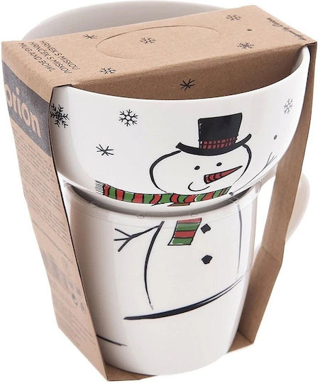 Orion Set Christmas Porcelain Cups Snowmen 530ml 2 Pieces
