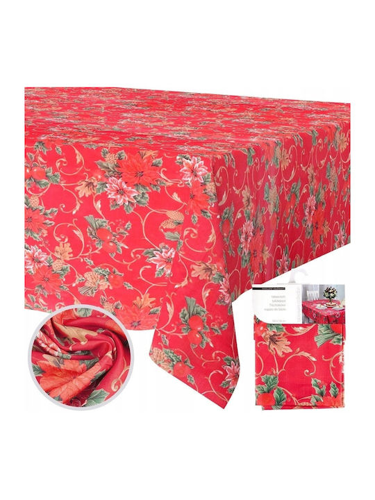 Excellent Houseware Weihnachtliches Tischtuch Rotes 180x130cm