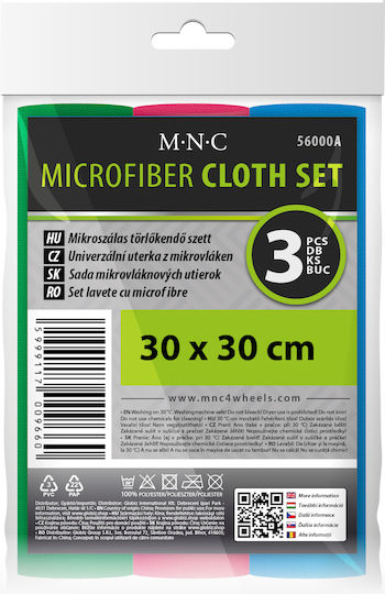 Universal Mikrofasertücher 30x30 Cm Set 3 Stück Staubflächenreinigung