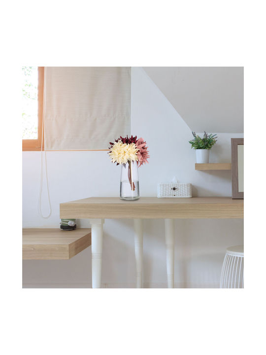 Relaxdays Decorative Brown Glass Vase 10xH21.5cm