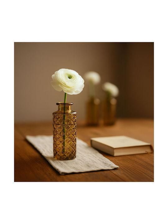 Relaxdays Σετ Διακοσμητικα Βάζα Γυάλινα Καφέ 5x5xΥ13cm 6τμχ