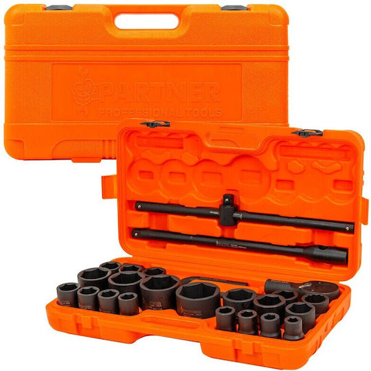 Partner Partner Ratschen- und Steckschlüssel-Set 3/4" & 1" 26 Stück