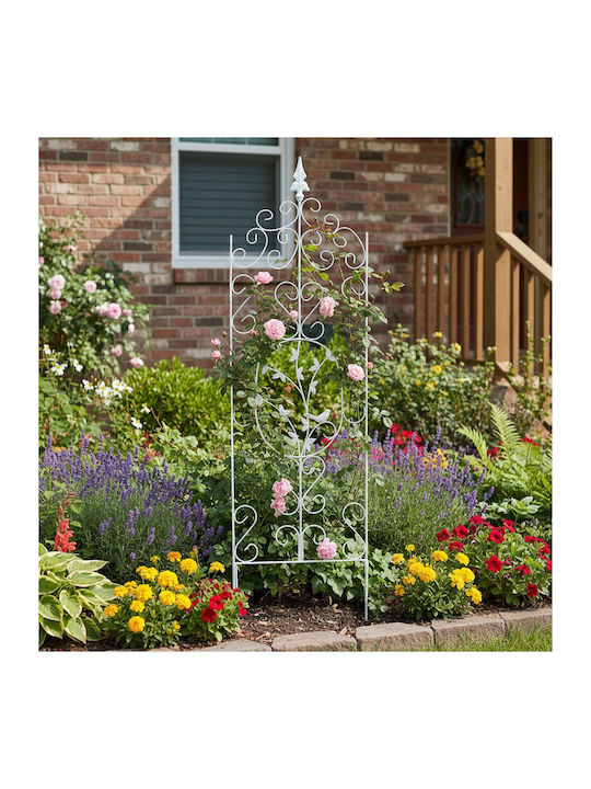Trellis De Grădină Alb 35x116cm