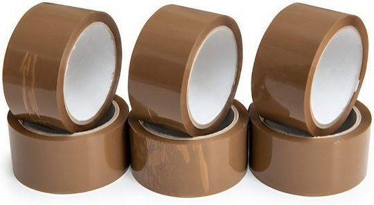 Set 6 Role De Bandă Adezivă Cu Zgomot Redus Pentru Ambalare Pachete Cu Aderență Ridicată Derulare Silențioasă 5 Cm X 66 M Maro