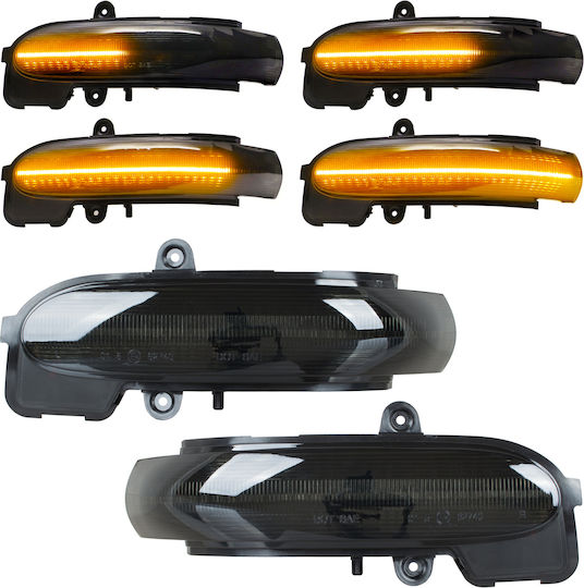 Mercedes Cl203 S203 W203 C-Klasse 01-07 Links + Rechts Blinker Spiegel Geraucht Dynamisch LED 2 Stücke Set