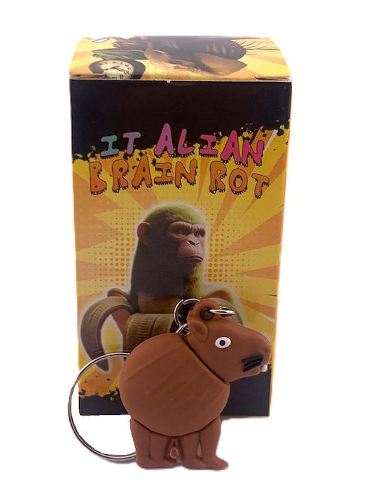 Brainrot Keychain Flippy Capybara Figurine Silicone 4 Cm Brown Brainrot Keychain Flippy Capybara Figurine Silicone 4 Cm Brown