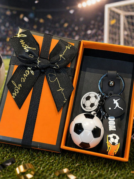 Keychain Flippy Soccer Ball Model Ball Pendant World Cup Accessory Keys Backpack Gift Box Acrylic Material 50 G White Black