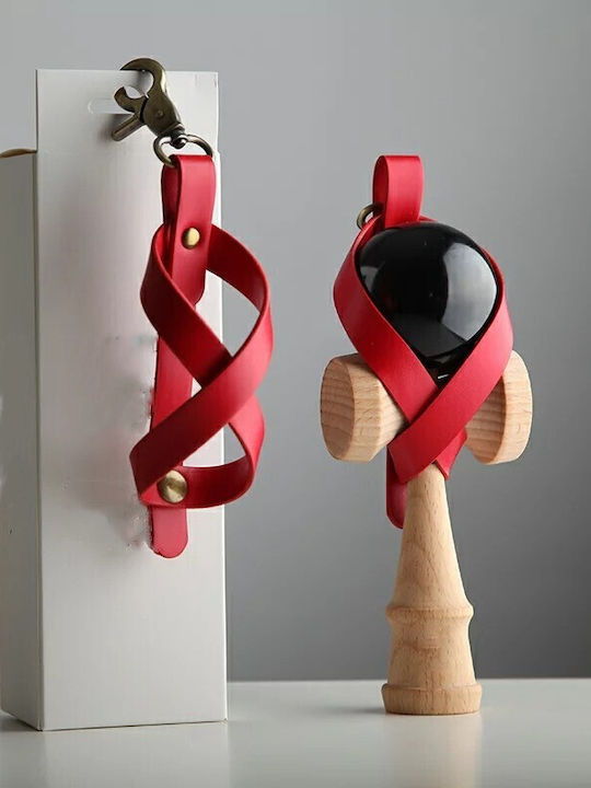 Husă Kendama Flippy Husă De Depozitare Kendama Din Piele Ecologică Cataramă Clip Breloc De Transport 8 12 X 6 Cm Roșie